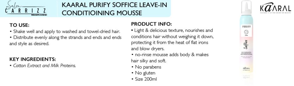 kaaral purify soffice leave-in mousse