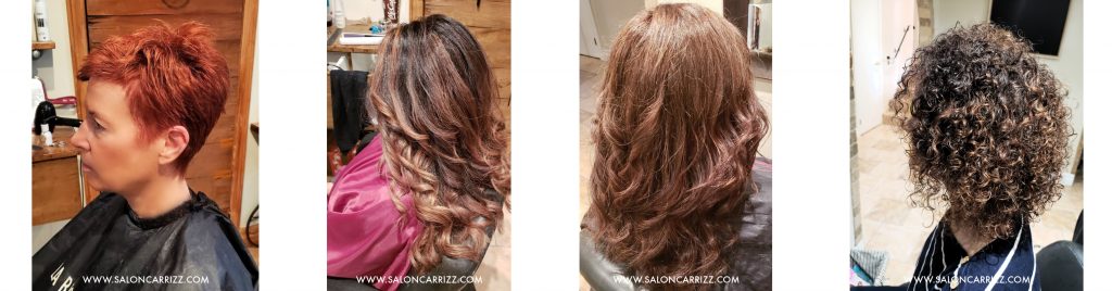 Different hair colours and styles from Salon Carrizz